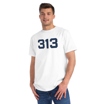 Detroit '313' T-Shirt (Athletic Font) | Organic Unisex