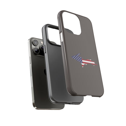 Michigan Upper Peninsula Tough Phone Case (Warren Tank Grey w/ UP USA Outline) | Apple iPhone