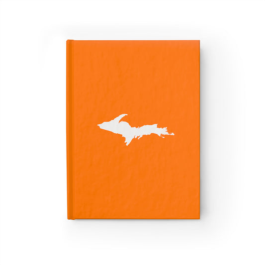 Michigan Upper Peninsula Blank Sketchbook (w/ UP Outline) | Safety Orange