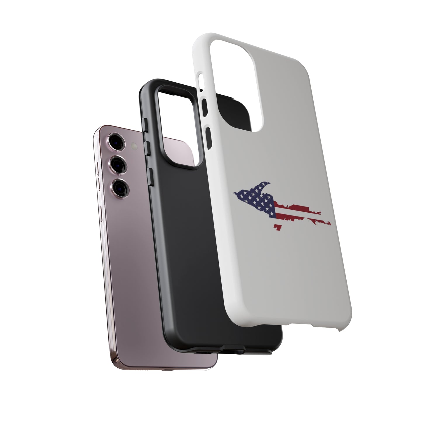 Michigan Upper Peninsula Tough Phone Case (w/ UP USA Flag Outline) | Samsung & Pixel Android