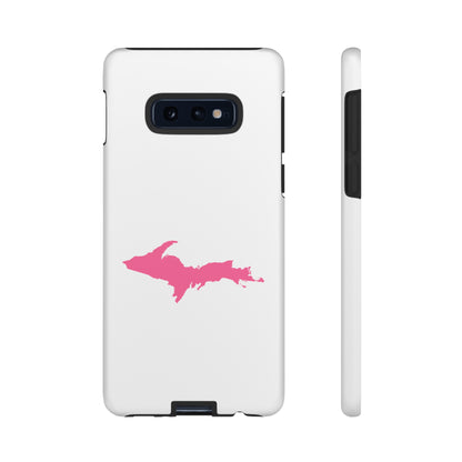 Michigan Upper Peninsula Tough Phone Case (w/ Pink UP Flag Outline) | Samsung & Pixel Android