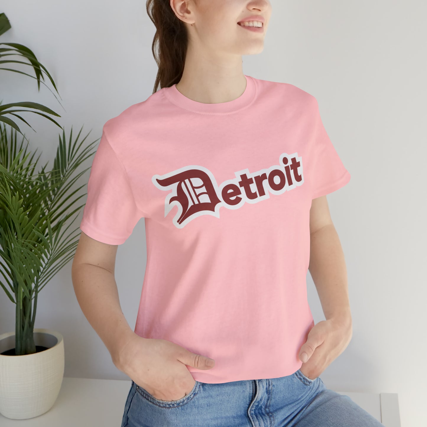 'Detroit' T-Shirt (Ore Dock Red w/ Old English 'D') | Unisex Standard