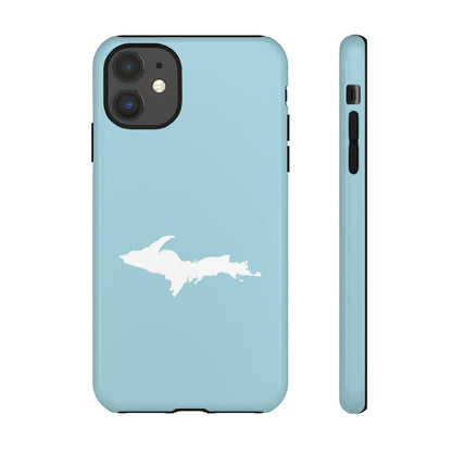 Michigan Upper Peninsula Tough Phone Case ('58 Caddie Blue w/ UP Outline) | Apple iPhone