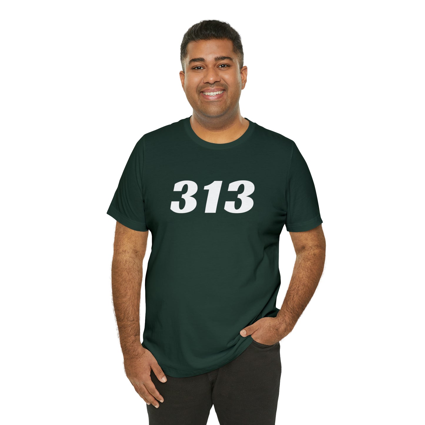 Detroit '313' T-Shirt (Racing Font) | Unisex Standard Fit