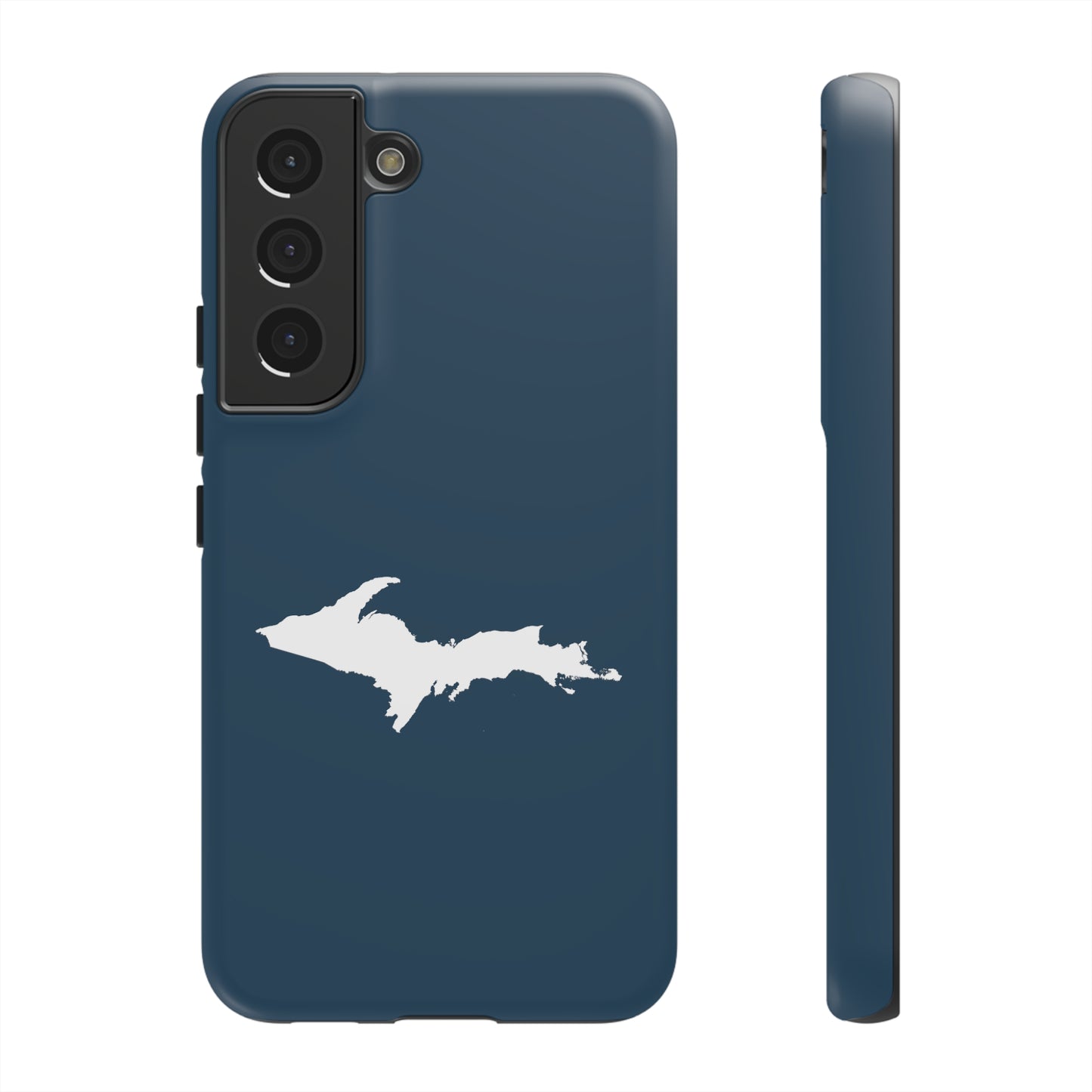 Michigan Upper Peninsula Tough Phone Case ('37 Caddie Cavalier Blue w/ UP Outline) | Samsung & Pixel Android