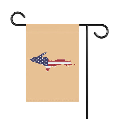 Michigan Upper Peninsula Home & Garden Flag (w/ UP USA Flag) | Pale Apricot