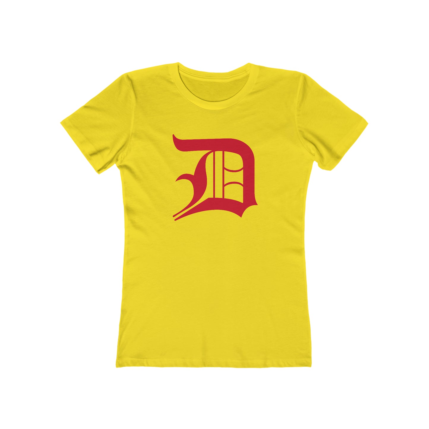 Detroit 'Old English D' T-Shirt (Aliform Red) | Women's Boyfriend Cut