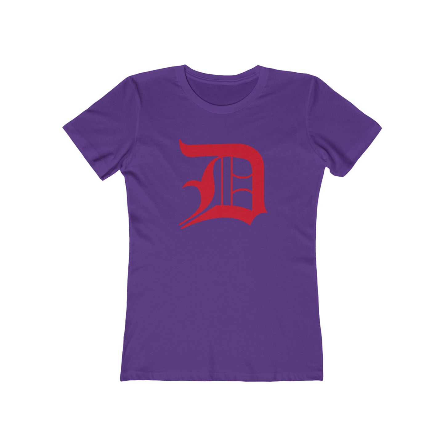 Detroit 'Old English D' T-Shirt (Aliform Red) | Women's Boyfriend Cut