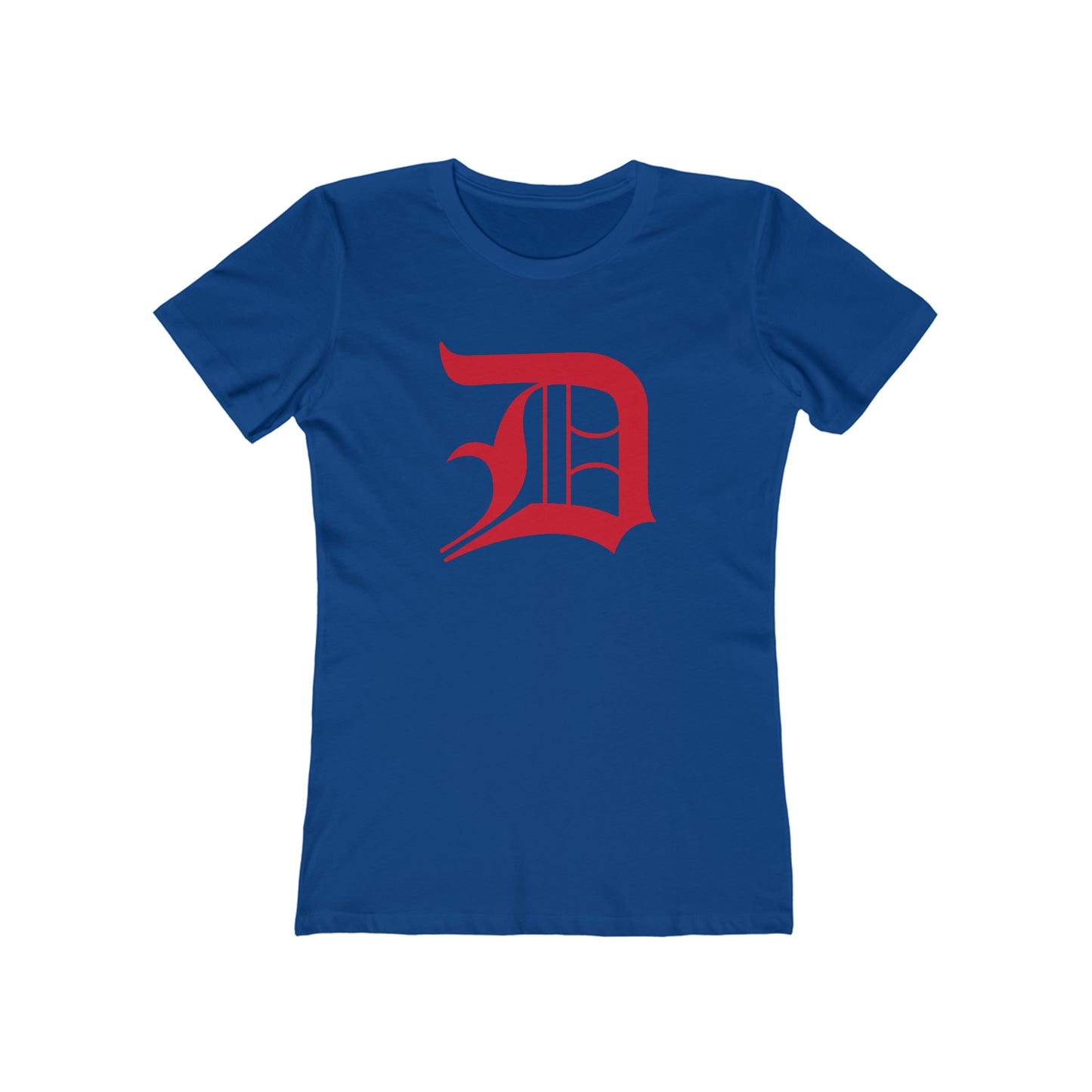 Detroit 'Old English D' T-Shirt (Aliform Red) | Women's Boyfriend Cut