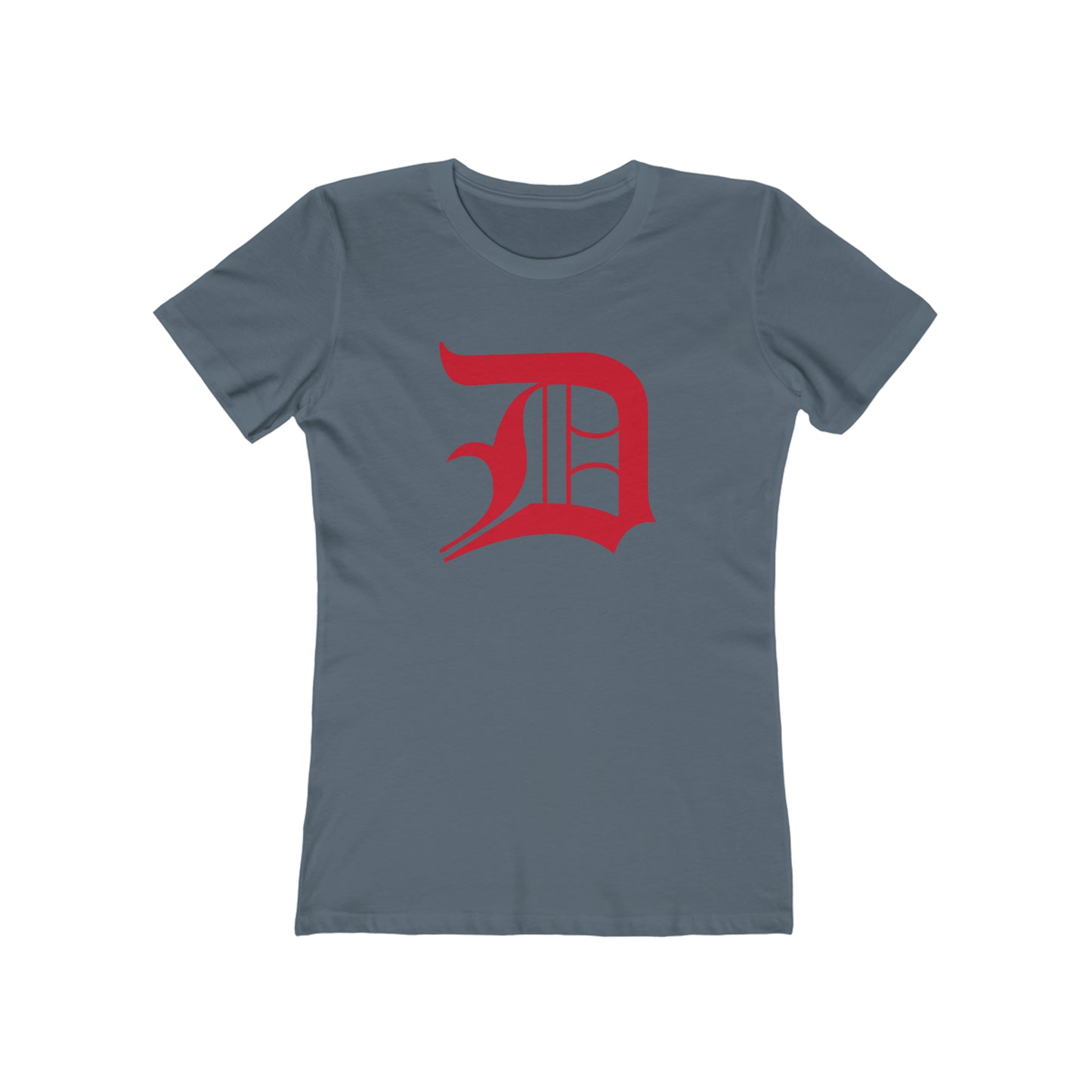 Detroit 'Old English D' T-Shirt (Aliform Red) | Women's Boyfriend Cut