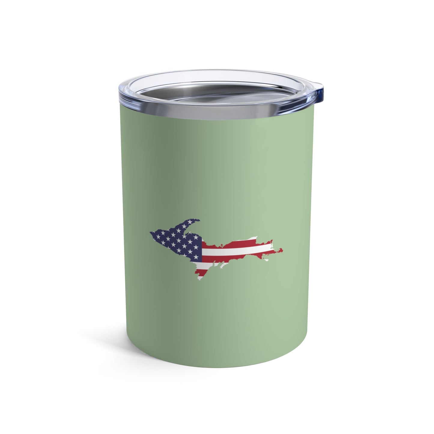 Michigan Upper Peninsula Tumbler (w/ UP USA Flag) | Tea Green - 10oz