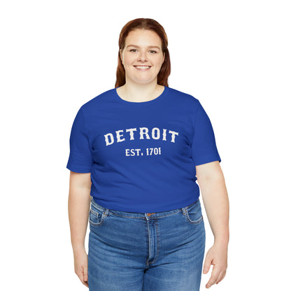 'Detroit EST. 1701' T-Shirt (Ballpark Font) | Unisex Standard