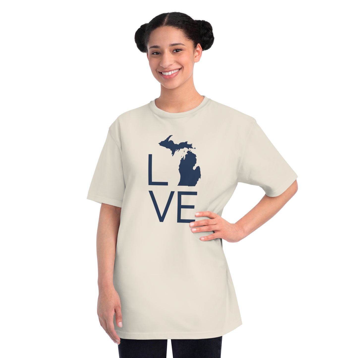 Michigan 'Love' T-Shirt (Thin Sans Font) | Organic Unisex