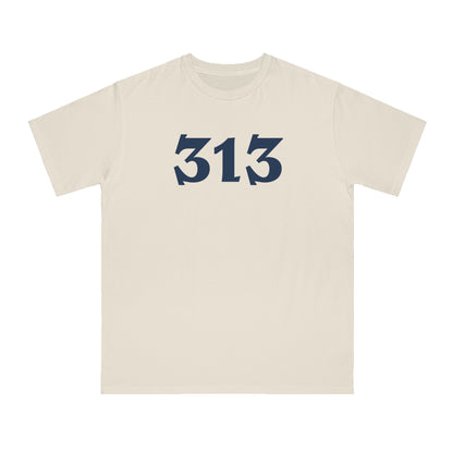 Detroit '313' T-Shirt (Angry Serif Font) | Organic Unisex