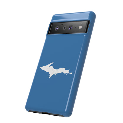 Michigan Upper Peninsula Tough Phone Case (Lake Superior Blue w/ UP Outline) | Samsung & Pixel Android