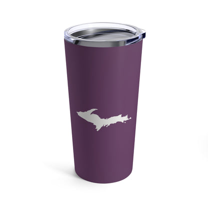 Michigan Upper Peninsula Tumbler (w/ UP Outline) | Plum - 20oz