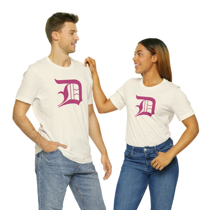 Detroit 'Old English D' T-Shirt (Apple Blossom Pink) | Unisex Standard