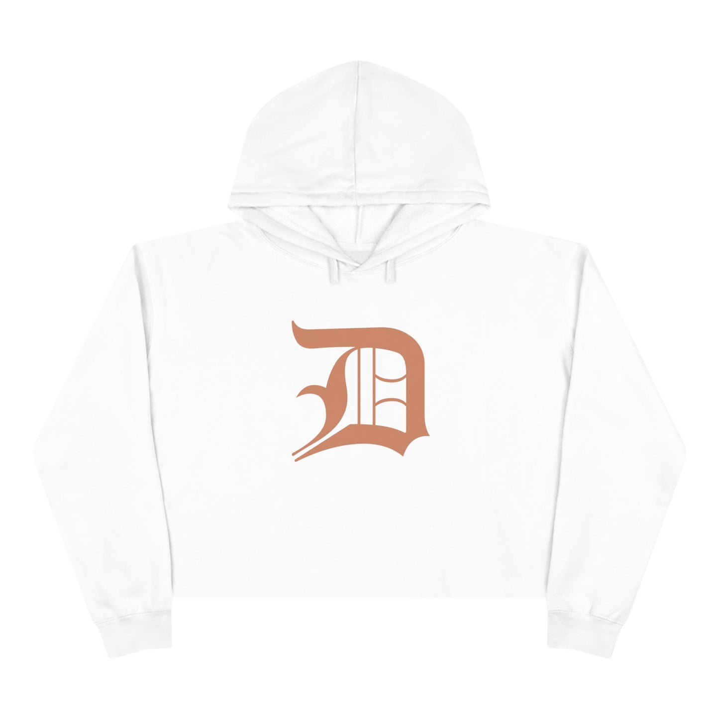 Detroit 'Old English D' Cropped Hoodie (Copper Color)