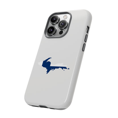 Michigan Upper Peninsula Tough Phone Case (Birch Bark White w/ UP Finland Flag Outline) | Apple iPhone