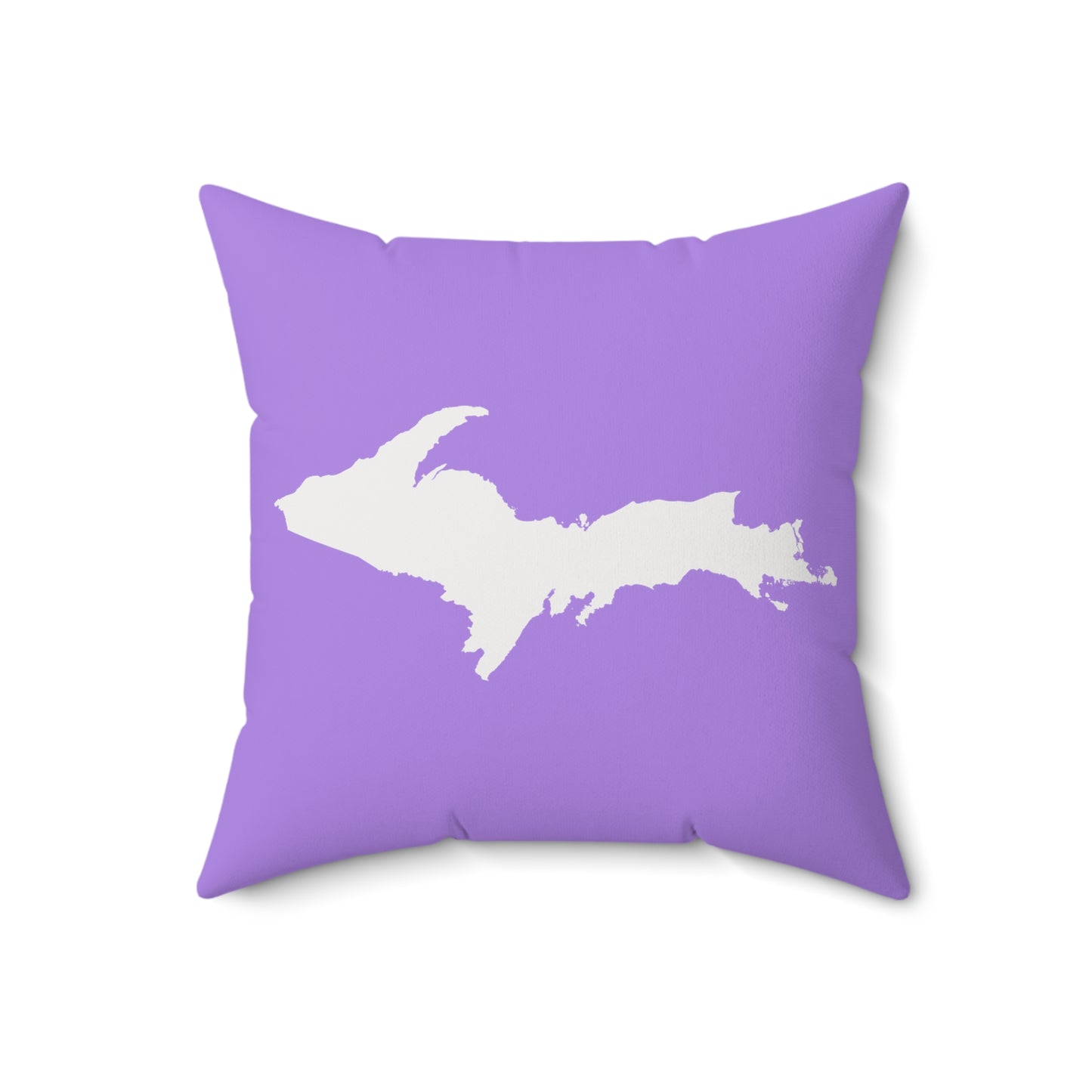 Michigan Upper Peninsula Accent Pillow (w/ UP Outline) | Lavender