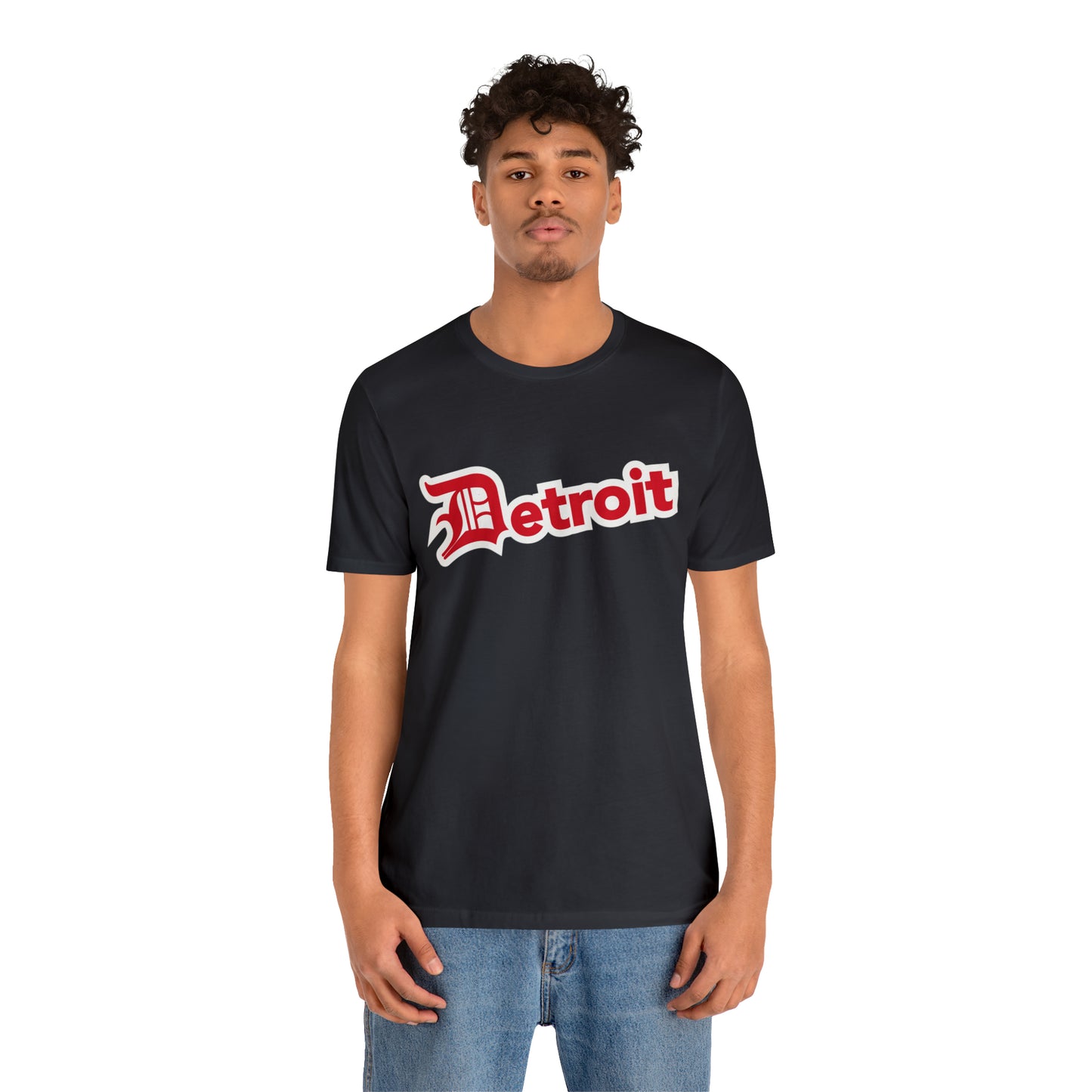 'Detroit' T-Shirt (Aliform Red w/ Old English 'D') | Unisex Standard