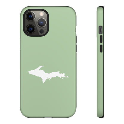 Michigan Upper Peninsula Tough Phone Case (Green Tea Color w/ UP Outline) | Apple iPhone