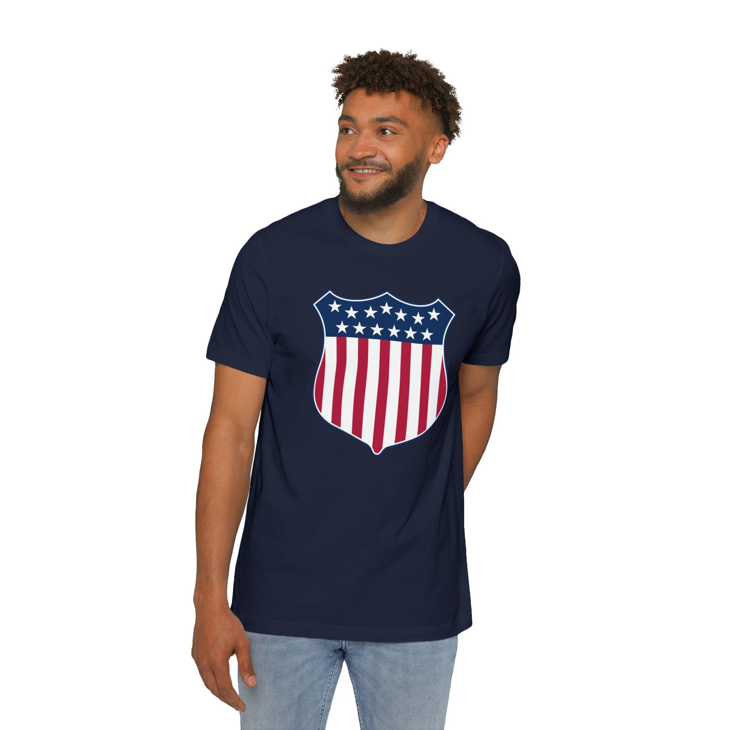 United States Flag Shield T-Shirt | Made in USA