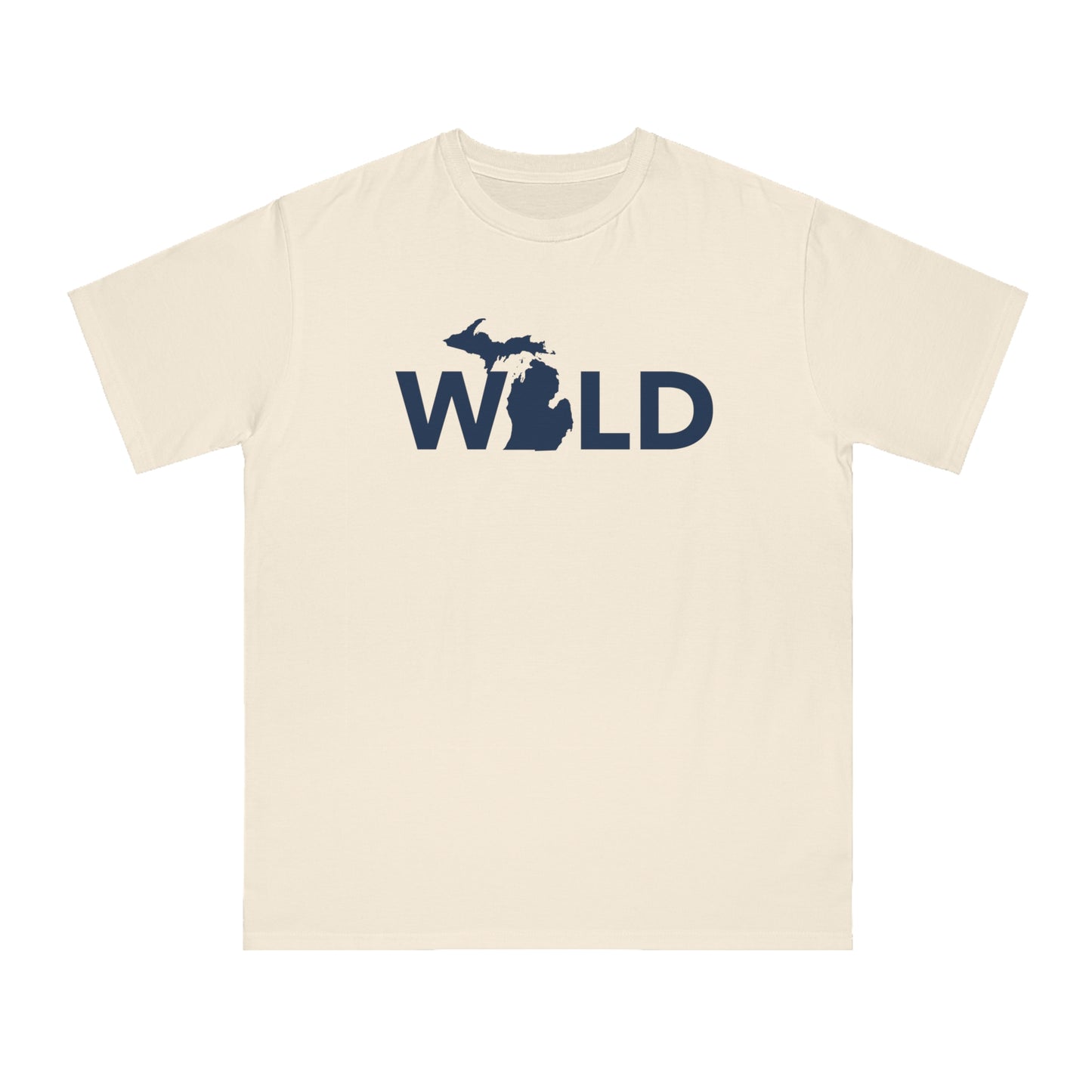 Michigan 'Wild' T-Shirt (Geometric Sans Font) | Organic Unisex