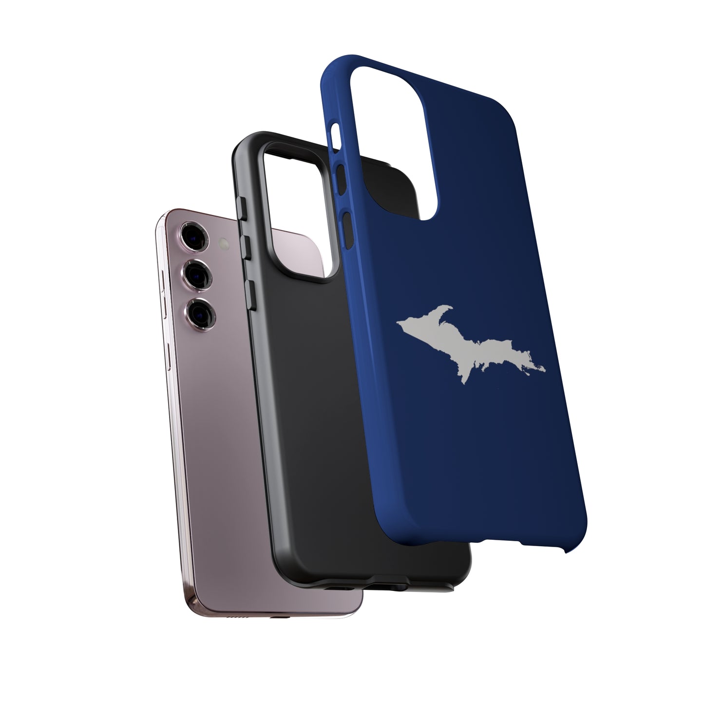 Michigan Upper Peninsula Tough Phone Case (Dearborn Blue w/ UP Outline) | Samsung & Pixel Android