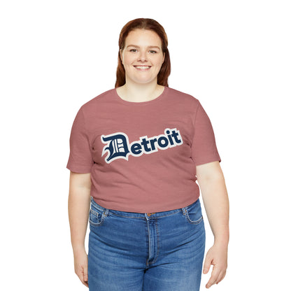 'Detroit' T-Shirt (Navy w/ Old English 'D') | Unisex Standard