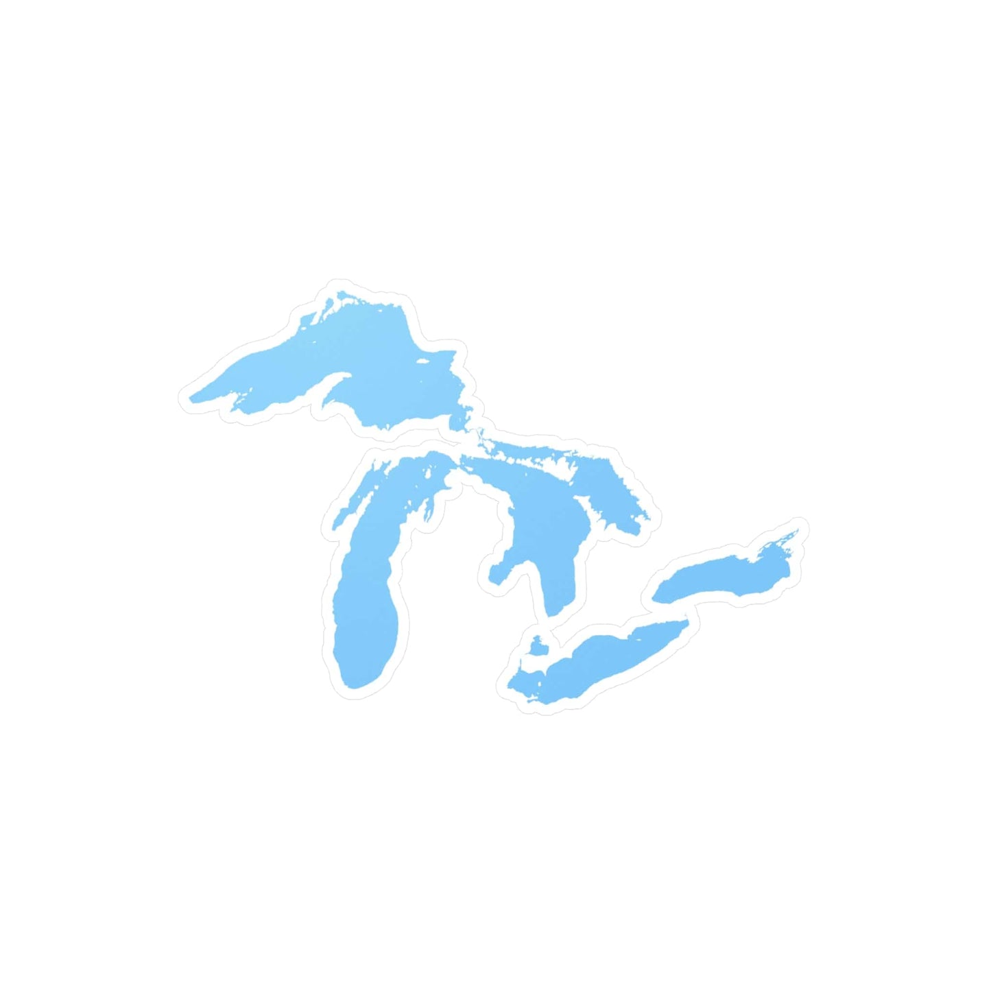 Great Lakes Kiss-Cut Windshield Decal | DTW Blue