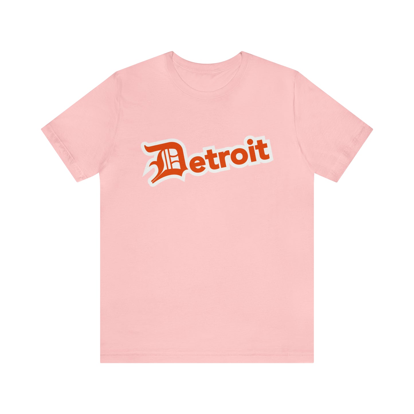 'Detroit' T-Shirt (Maple Leaf Orange w/ Old English 'D') | Unisex Standard