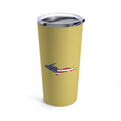 Michigan Upper Peninsula Tumbler (w/ UP USA Flag) | Plum Yellow - 20oz