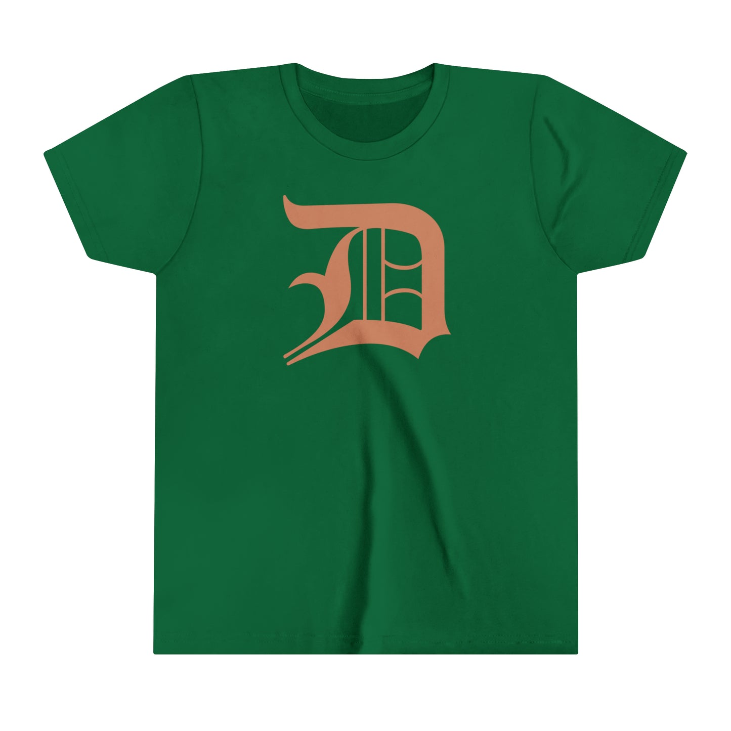 Detroit 'Old English D' T-Shirt (Copper Color) | Youth Short Sleeve