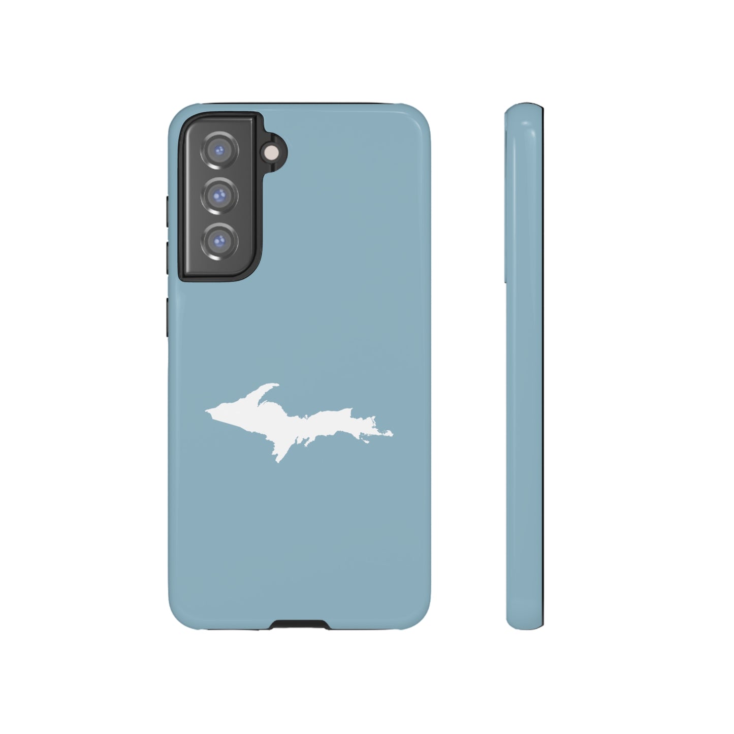 Michigan Upper Peninsula Tough Phone Case (Opal Color w/ UP Outline) | Samsung & Pixel Android