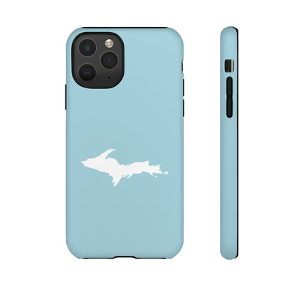 Michigan Upper Peninsula Tough Phone Case ('58 Caddie Blue w/ UP Outline) | Apple iPhone