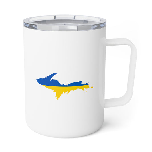 Michigan Upper Peninsula Insulated Mug (w/ UP Ukraine Flag) | 10oz
