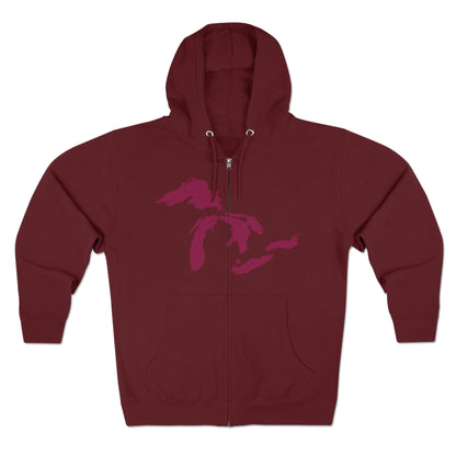 Great Lakes Hoodie (Ruby Red) | Unisex Full Zip