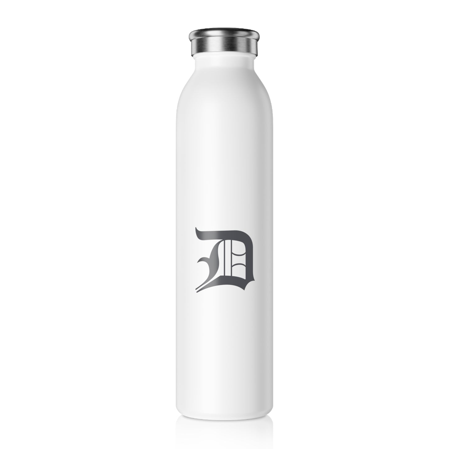 Detroit 'Old English D' Water Bottle (Iron Ore Grey) | 20oz Double-Walled