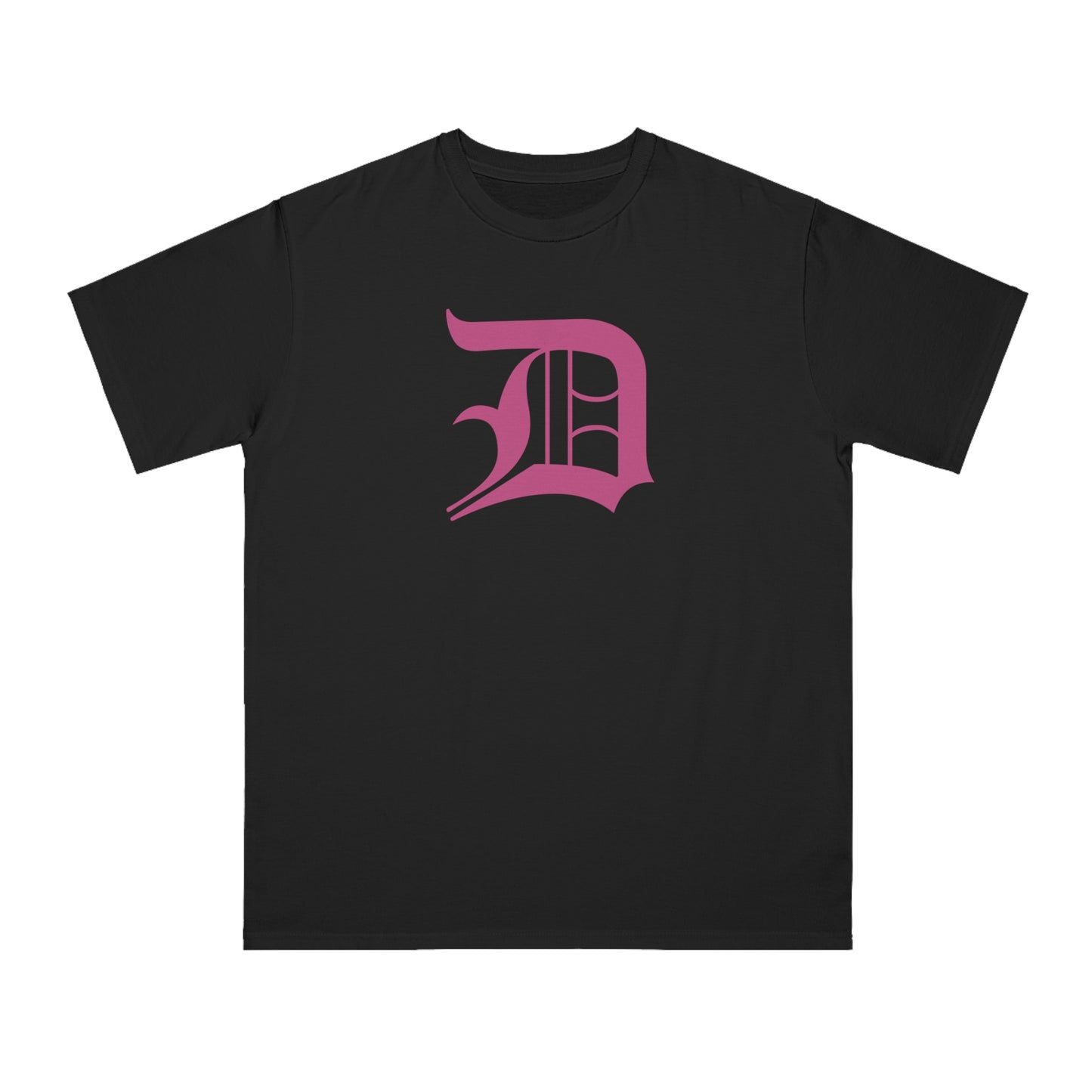 Detroit 'Old English D' T-Shirt (Apple Blossom Pink) | Unisex Organic