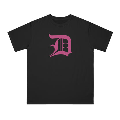 Detroit 'Old English D' T-Shirt (Apple Blossom Pink) | Unisex Organic