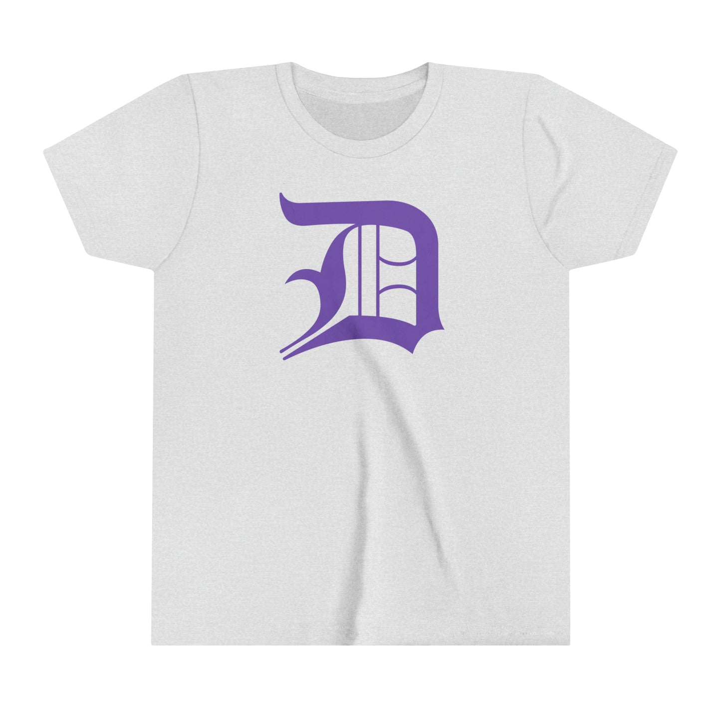 Detroit 'Old English D' T-Shirt (Lake Iris) | Youth Short Sleeve