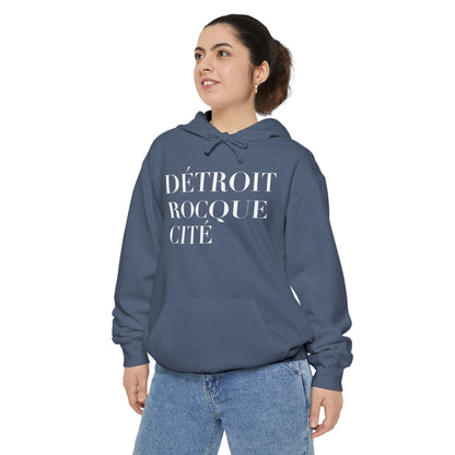 'Détroit Rocque Cité' Hoodie | Unisex Garment-Dyed