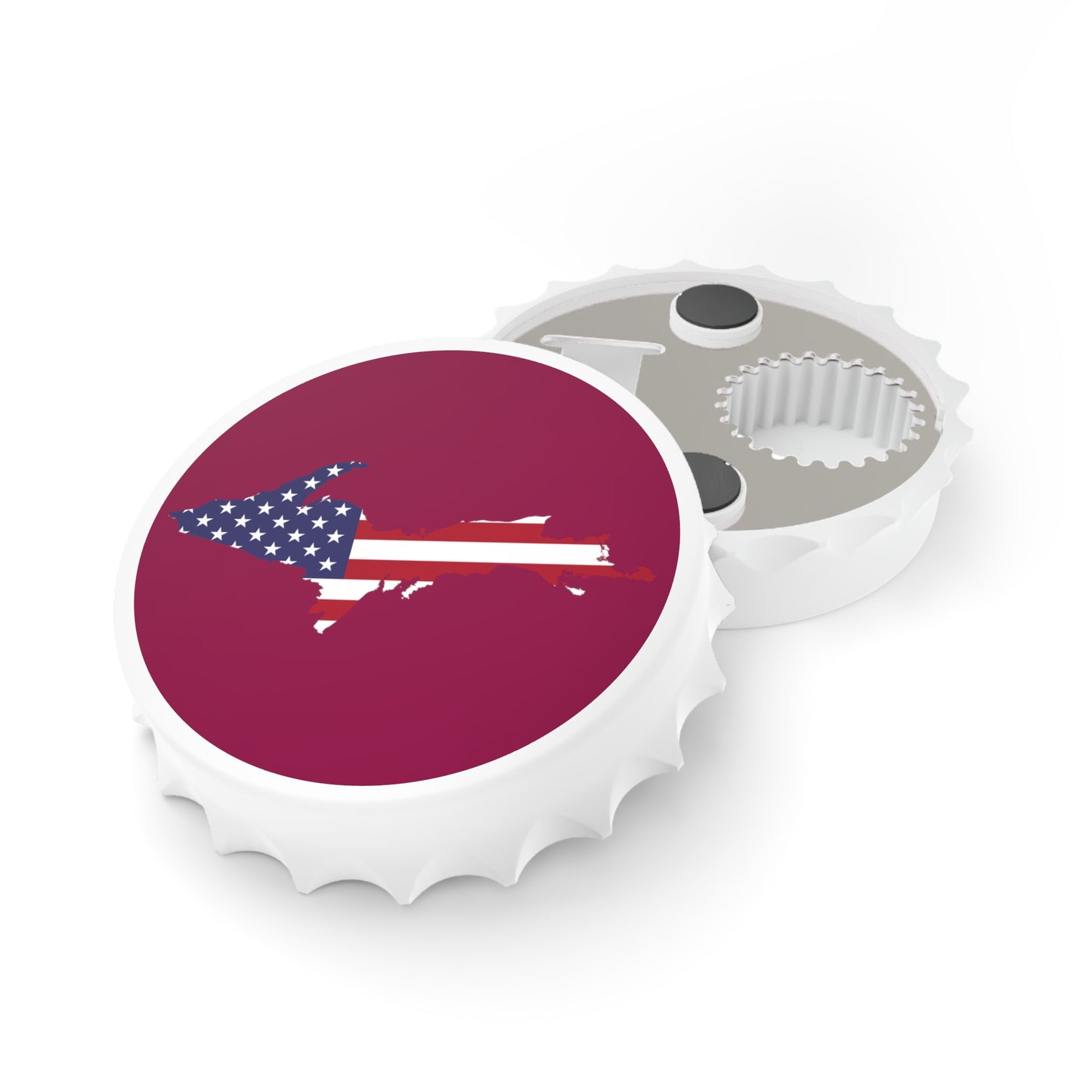 Michigan Upper Peninsula Bottle Opener (w/ UP USA Flag ) | Ruby Red