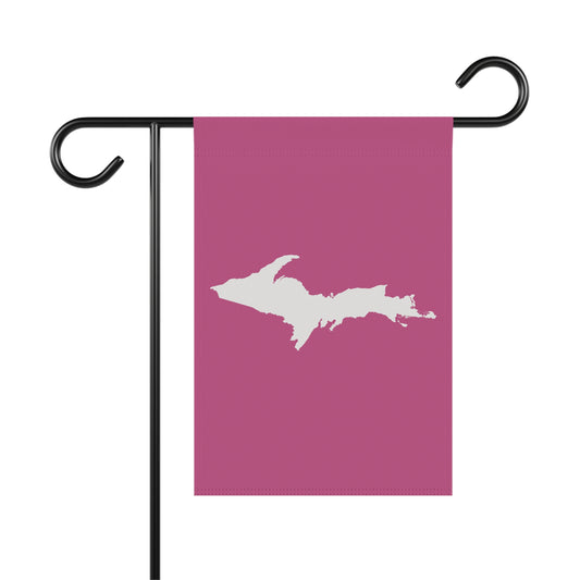 Michigan Upper Peninsula Home & Garden Flag (w/ UP Outline) | Apple Blossom Pink