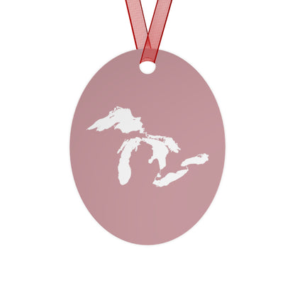 Great Lakes Christmas Ornament | Metal - Cherry Blossom Pink