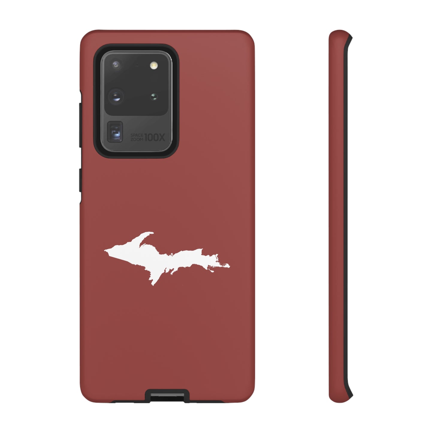 Michigan Upper Peninsula Tough Phone Case (Ore Dock Red w/ UP Outline) | Samsung & Pixel Android