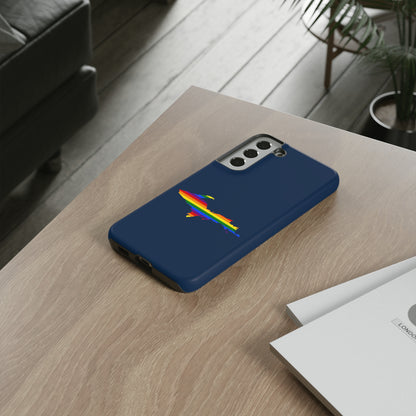 Michigan Upper Peninsula Tough Phone Case (Navy w/ UP Pride Flag Outline) | Samsung & Pixel Android