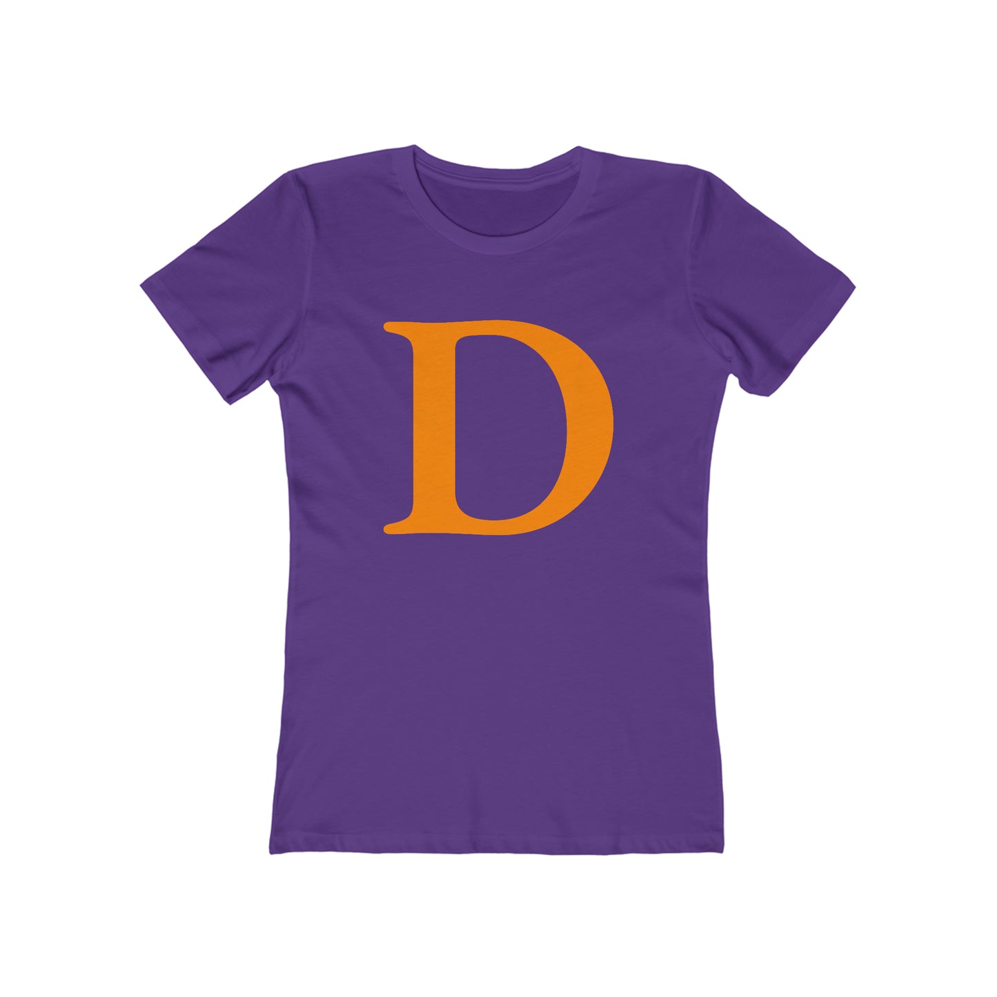 Detroit 'Old French D' T-Shirt (Orange) | Women's Boyfriend Cut