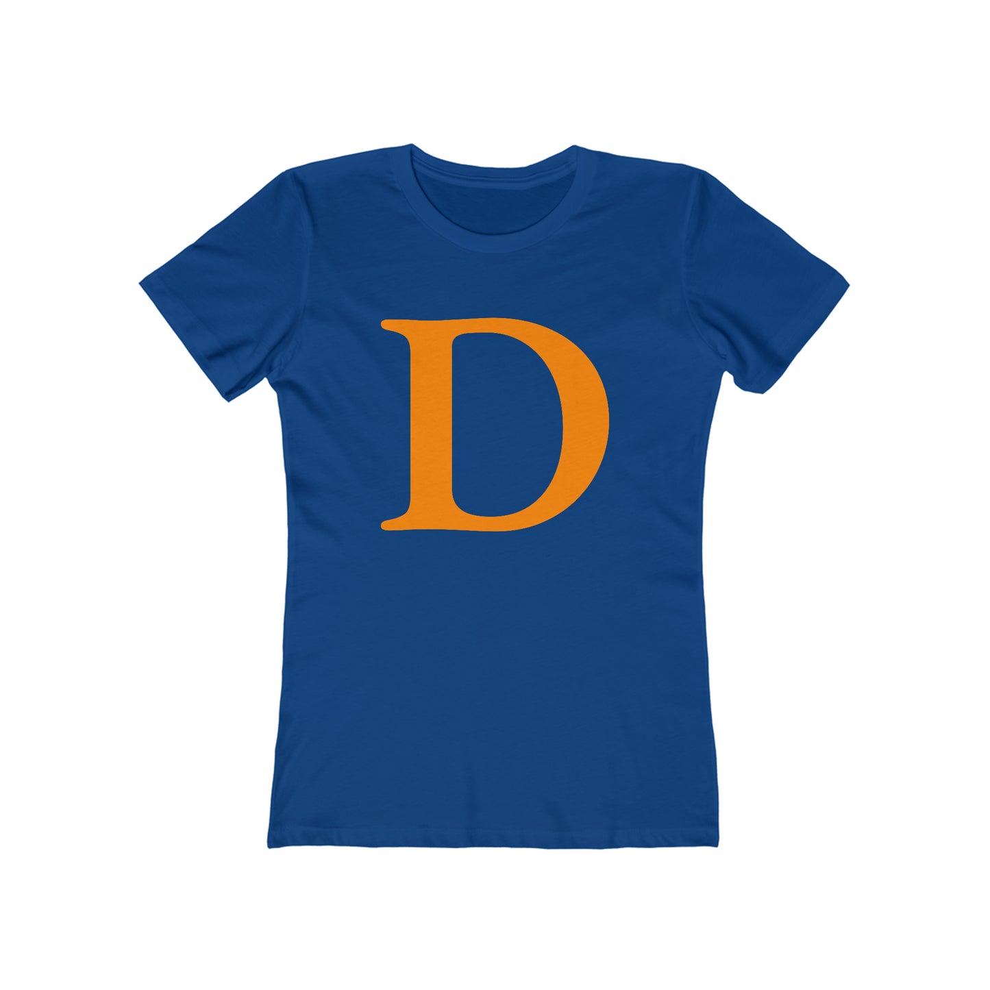 Detroit 'Old French D' T-Shirt (Orange) | Women's Boyfriend Cut